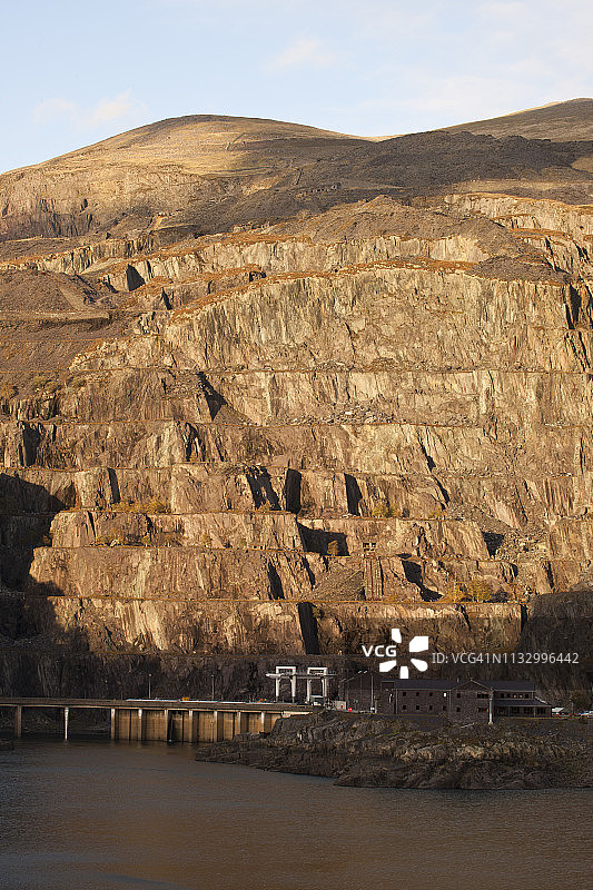 Dinorwic采石场，Llyn Peris，Snowdonia，威尔士图片素材