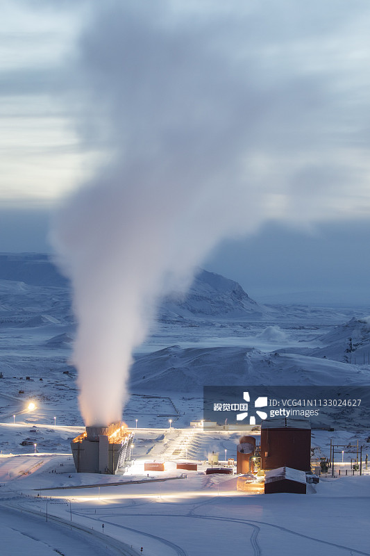 冰岛克拉夫拉地热发电站图片素材