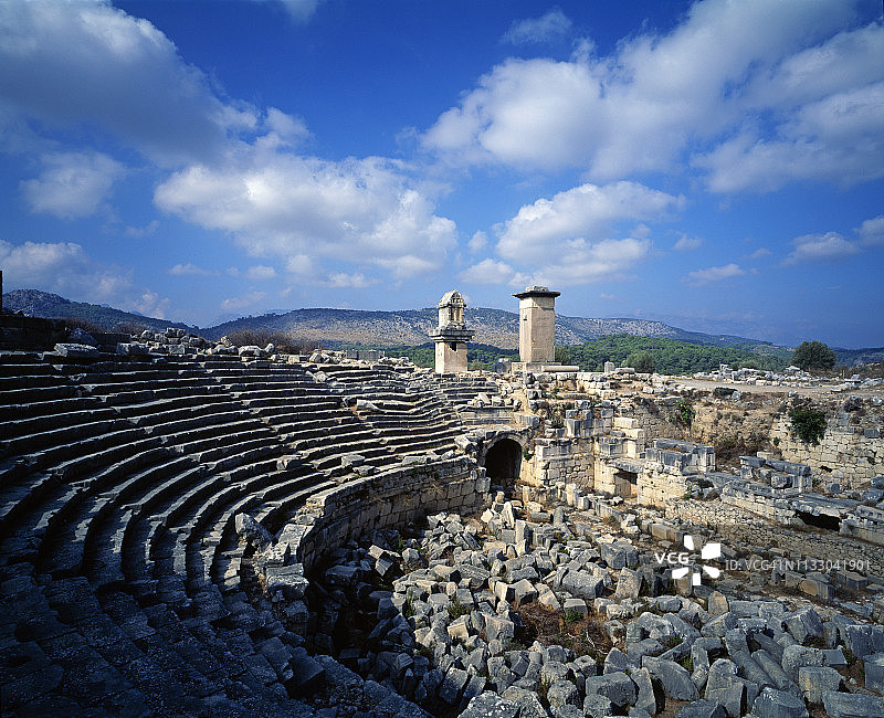 桑托斯的古老吕基亚遗址图片素材