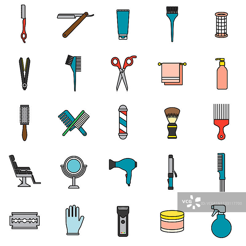 美发图标合集图片素材