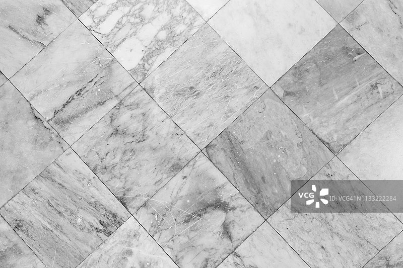 黑白色大理石地板的俯视特写图片素材