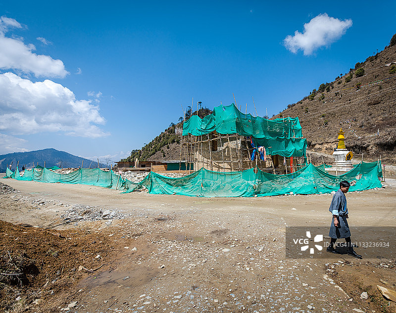 不丹旺度波德朗在建建筑物图片素材