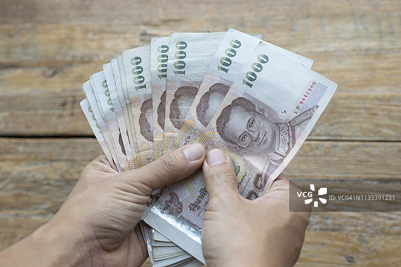 泰国泰铢纸币图片素材