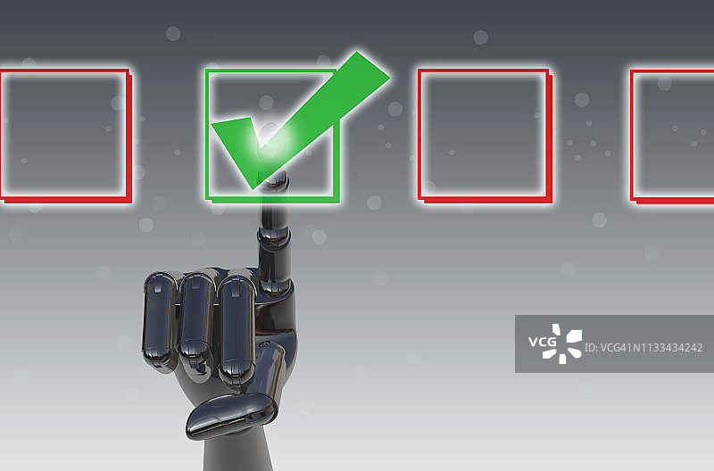 赛博格按下复选标记图片素材