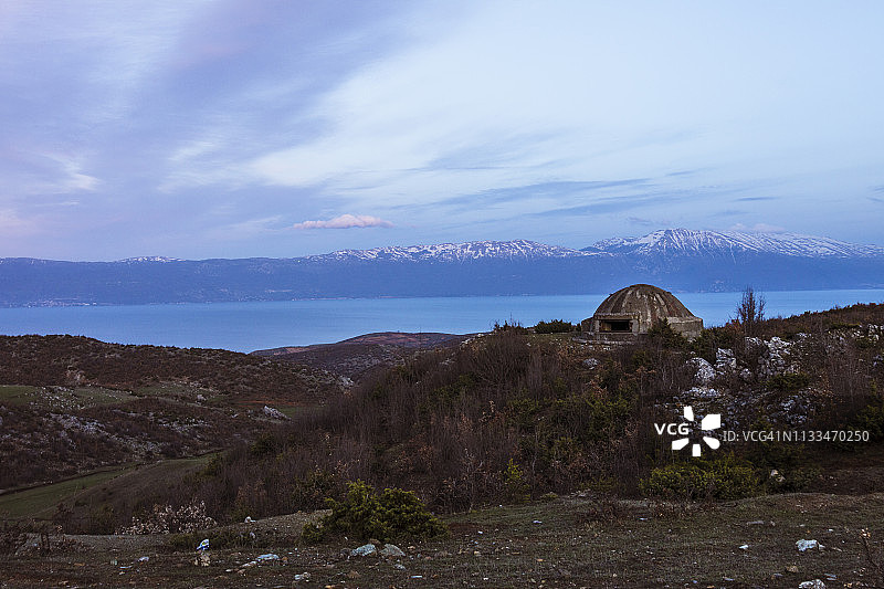 奥赫里德湖畔的掩体图片素材
