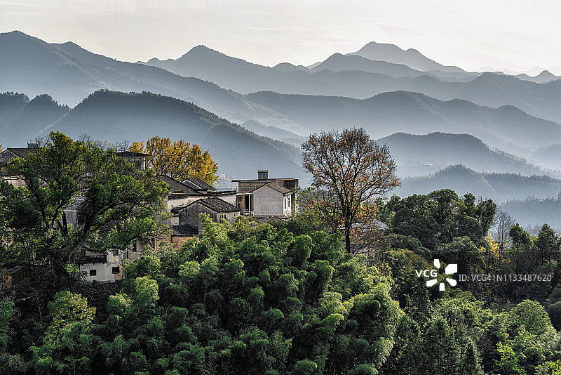 安徽歙县的黄昏图片素材