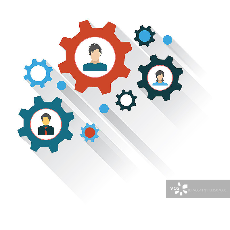 团队合作机制插画图片素材