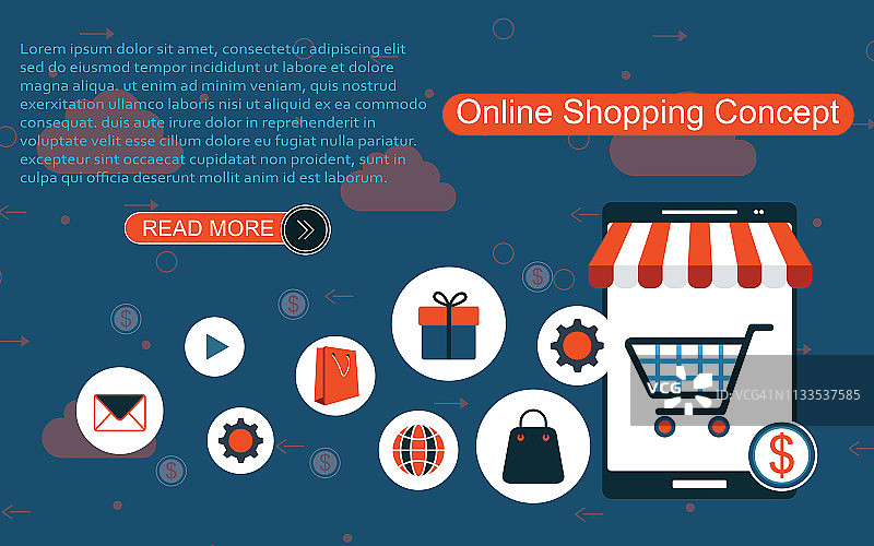 网上购物概念设计图片素材