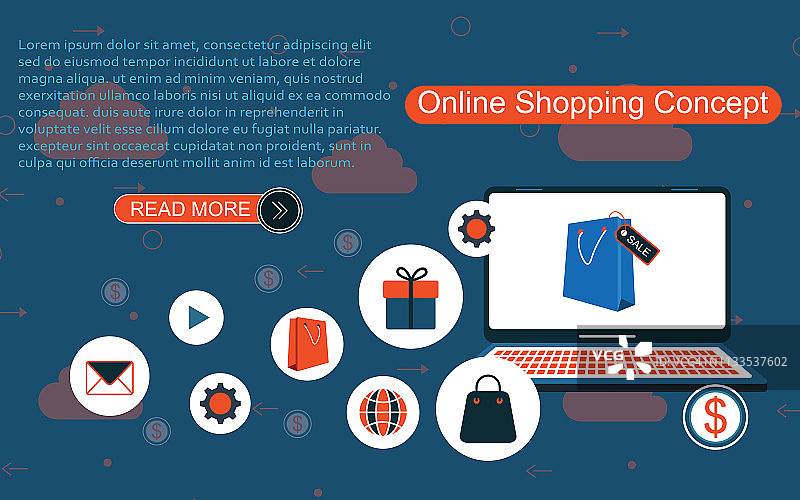 网上购物概念设计图片素材