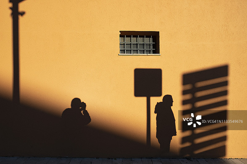 墙上的阴影图片素材