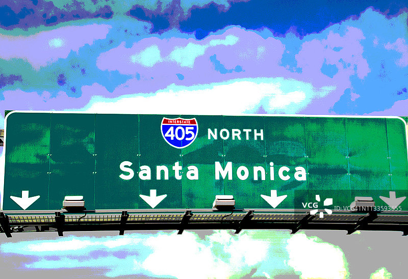 加利福尼亚州公路标志图片素材