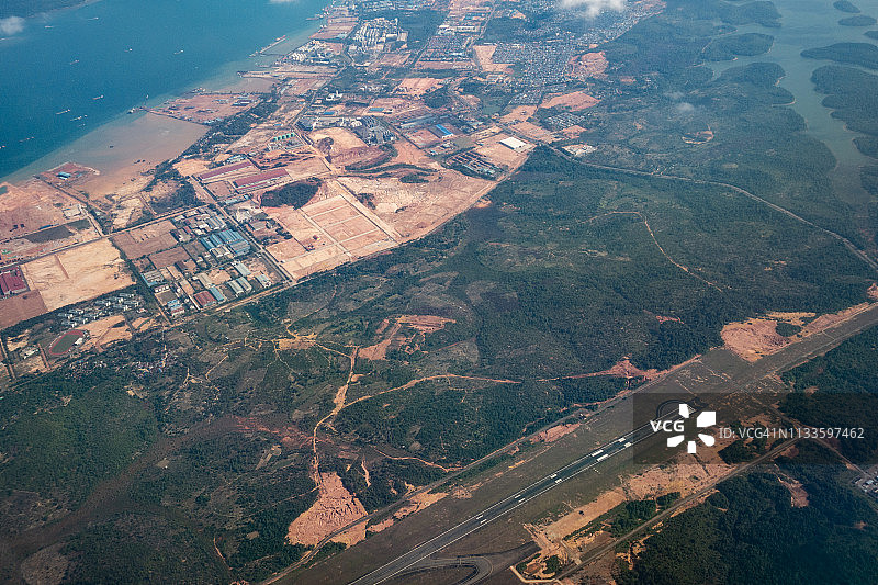 印度尼西亚巴淡岛空中日景图片素材