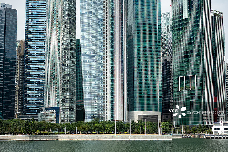 新加坡滨海湾办公住宅建筑图片素材