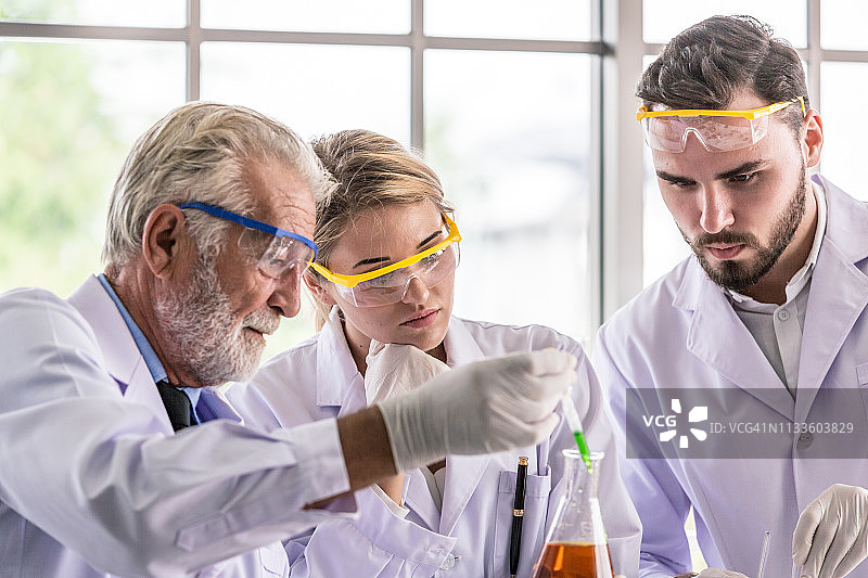 科学家团队进行头脑风暴教学科研图片素材