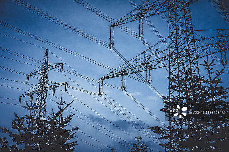 输电线路电力线科技通信图片素材