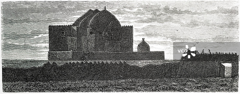 撒马尔罕清真寺，突厥斯坦图片素材