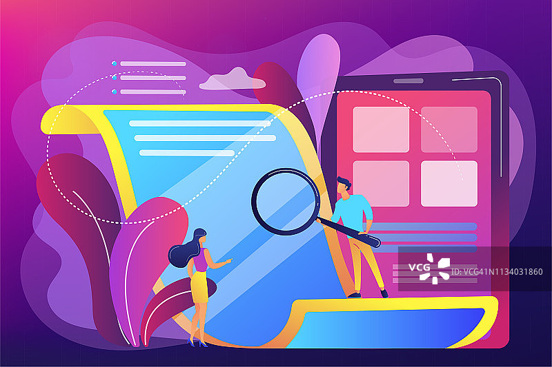 电子纸概念矢量素材图片素材