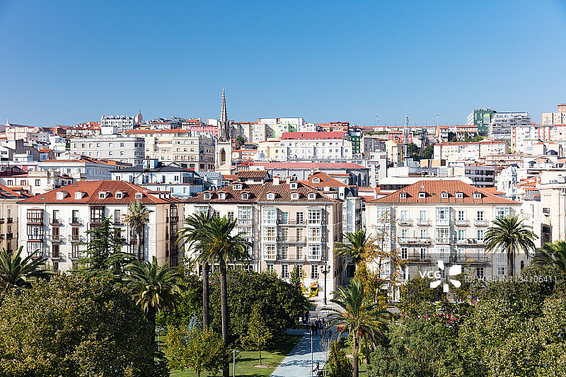 从博丁中心看桑坦德市，伦佐·皮亚诺设计图片素材