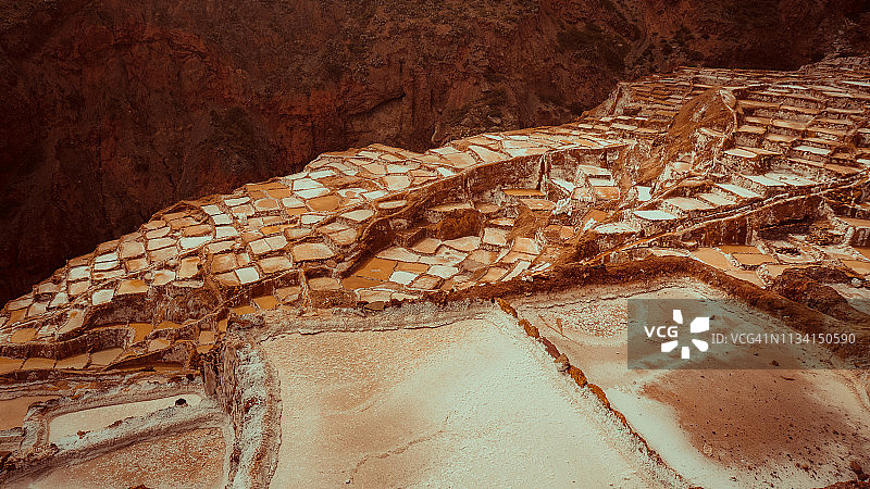 秘鲁库斯科山脉马拉萨利纳斯盐矿美食探索之旅图片素材