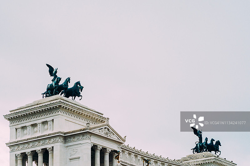 维托里奥·埃马努埃莱二世纪念碑，罗马祖国祭坛（细节）图片素材