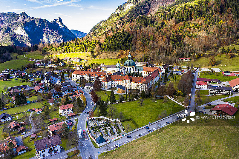德国巴伐利亚州埃塔尔本笃会修道院风光图片素材
