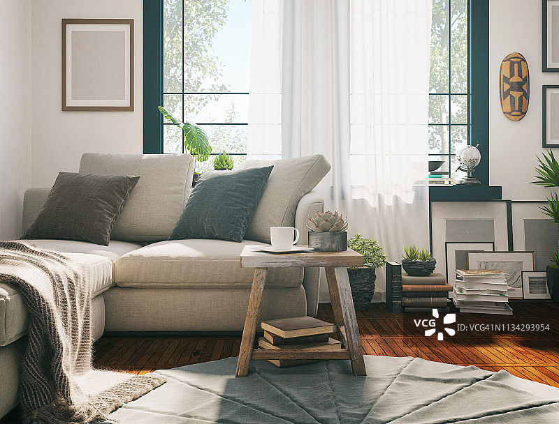 阳光下的客厅图片素材