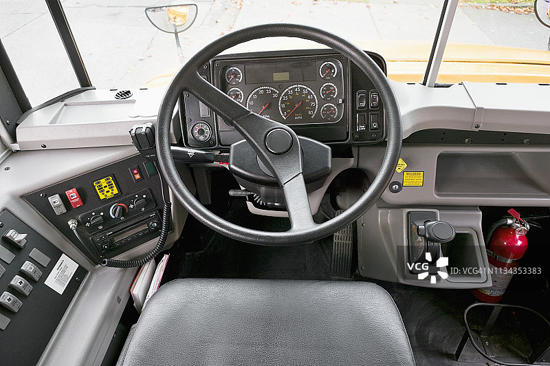 公交车驾驶员控制台图片素材