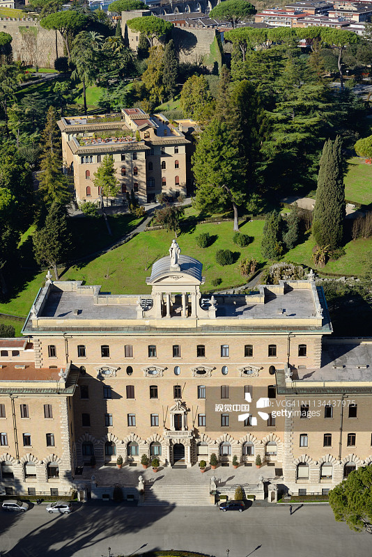 梵蒂冈城国总督府的航拍视角图片素材