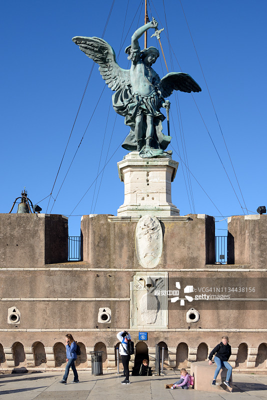 罗马圣天使堡屋顶露台图片素材