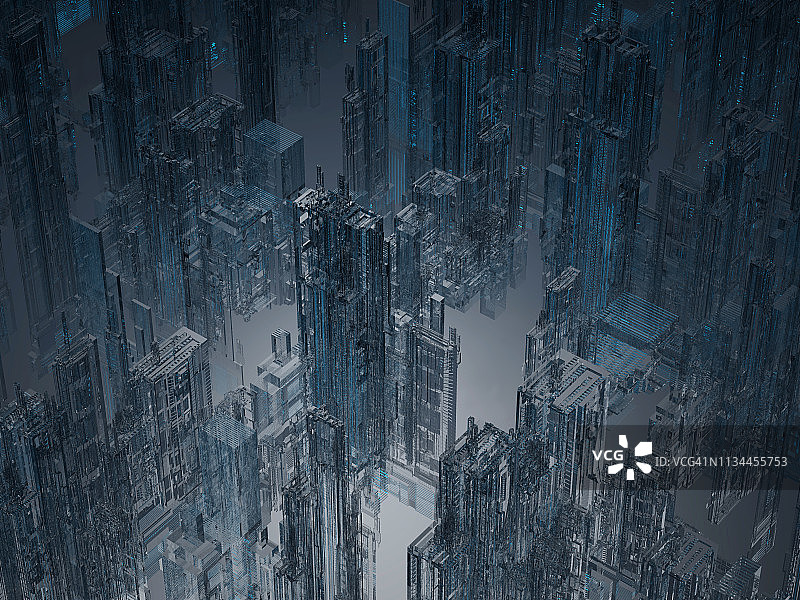 摩天大楼 3D渲染图片素材