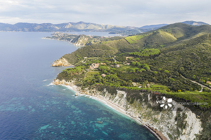 意大利厄尔巴岛航拍图片素材