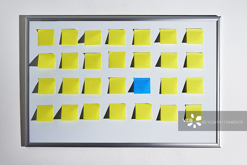 黄色和蓝色便利贴图片素材