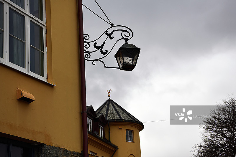 挪威奥勒松的老式灯具图片素材