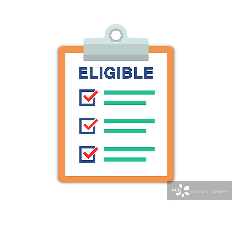 带有复选标记和剪贴板的合格文件清单图片素材