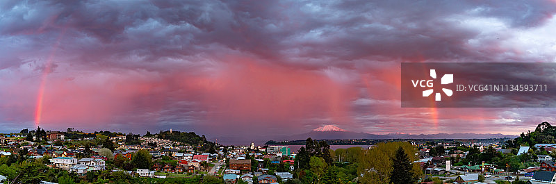 智利瓦拉斯港彩虹图片素材
