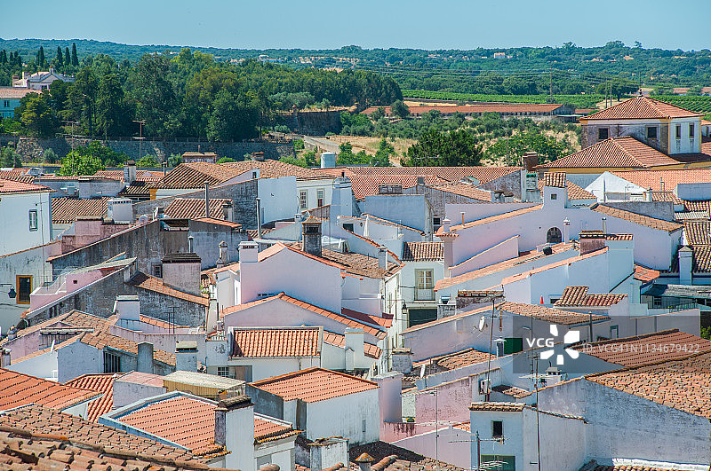 埃武拉房屋高角度视图图片素材
