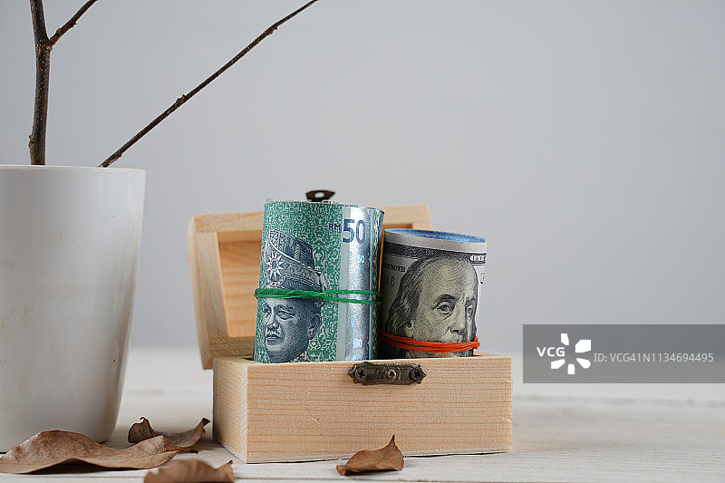 林吉特美元宝箱图片素材