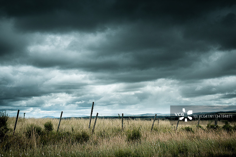 风暴和雨，乡村景象，乌拉圭马尔多纳多省图片素材