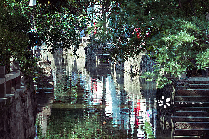 苏州水乡的宁静景色图片素材