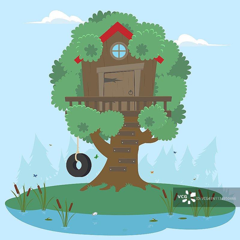 儿童树屋图片素材