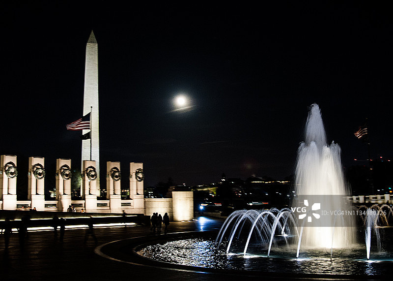 华盛顿夜景图片素材