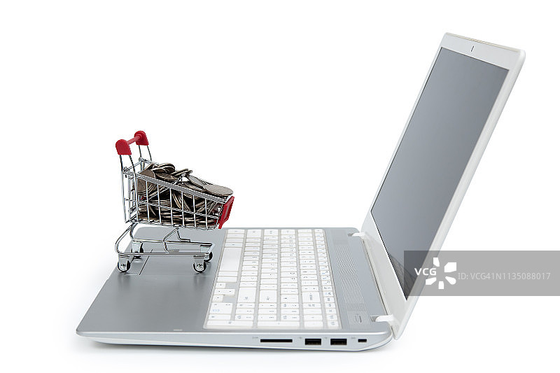 电脑在线购物概念图片素材