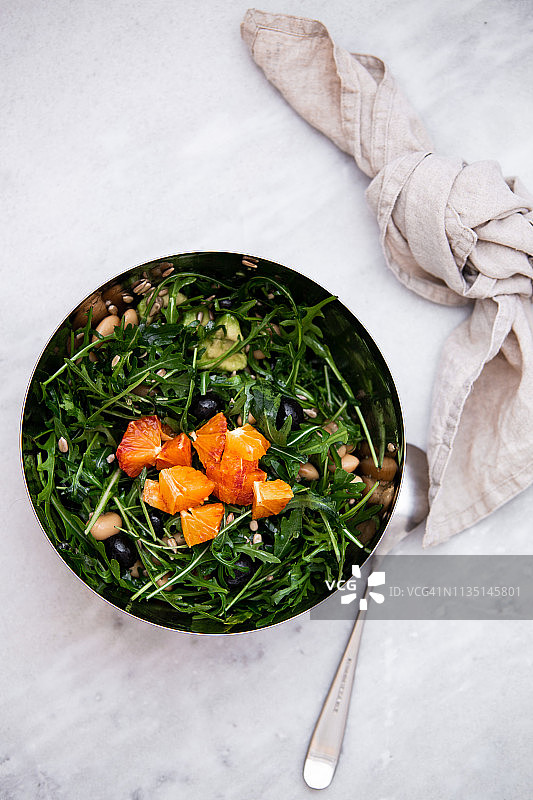 新鲜水果蔬菜沙拉图片素材