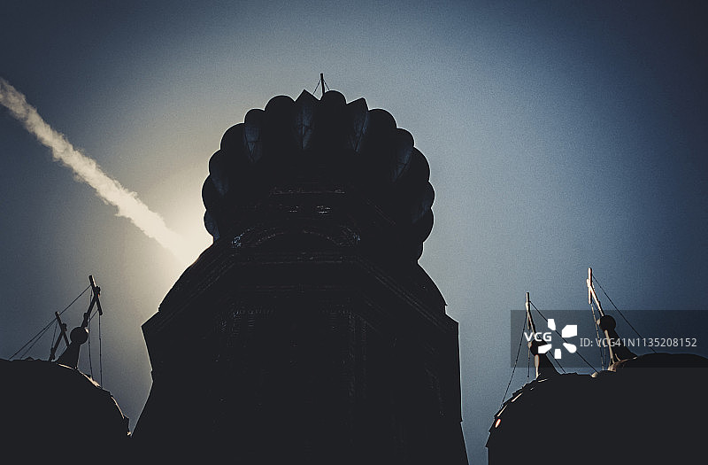 莫斯科红场圣瓦西里大教堂的建筑细节图片素材