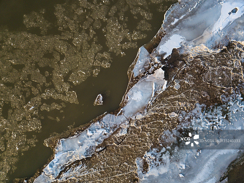 冰冷的河流图片素材