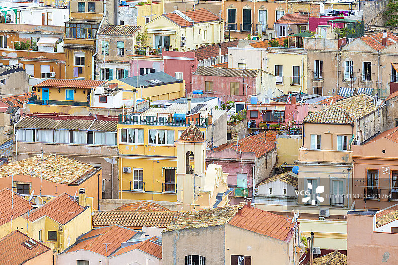 意大利撒丁岛卡利亚里历史中心细节图片素材