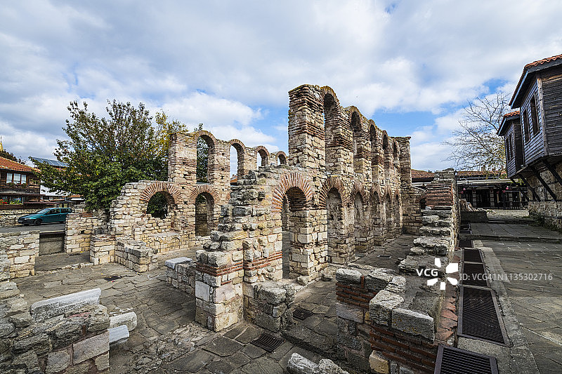 内塞伯尔圣索菲亚教堂，联合国教科文组织世界遗产，保加利亚，欧洲图片素材