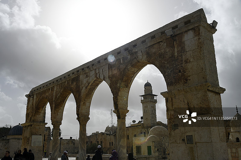 以色列圣殿山上的尖塔图片素材