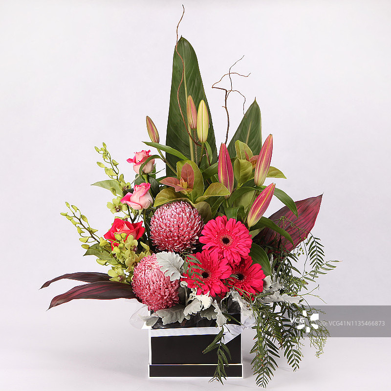 盒装花艺摆件图片素材