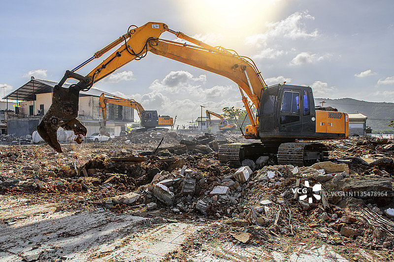 挖掘机图片素材